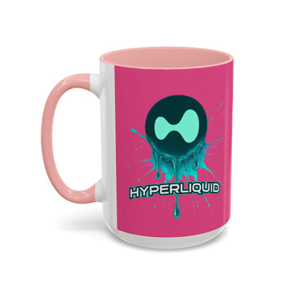 HYPE Drip Pink Accent Mug by cypherpunkgear.com