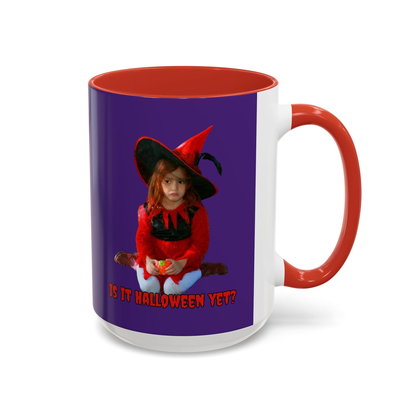 Is it Halloween yet? Dark Purple Accent Mug by CreepyCrafts.boo