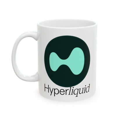 Hyperliquid Black font White Mug by cypherpunkgear.com