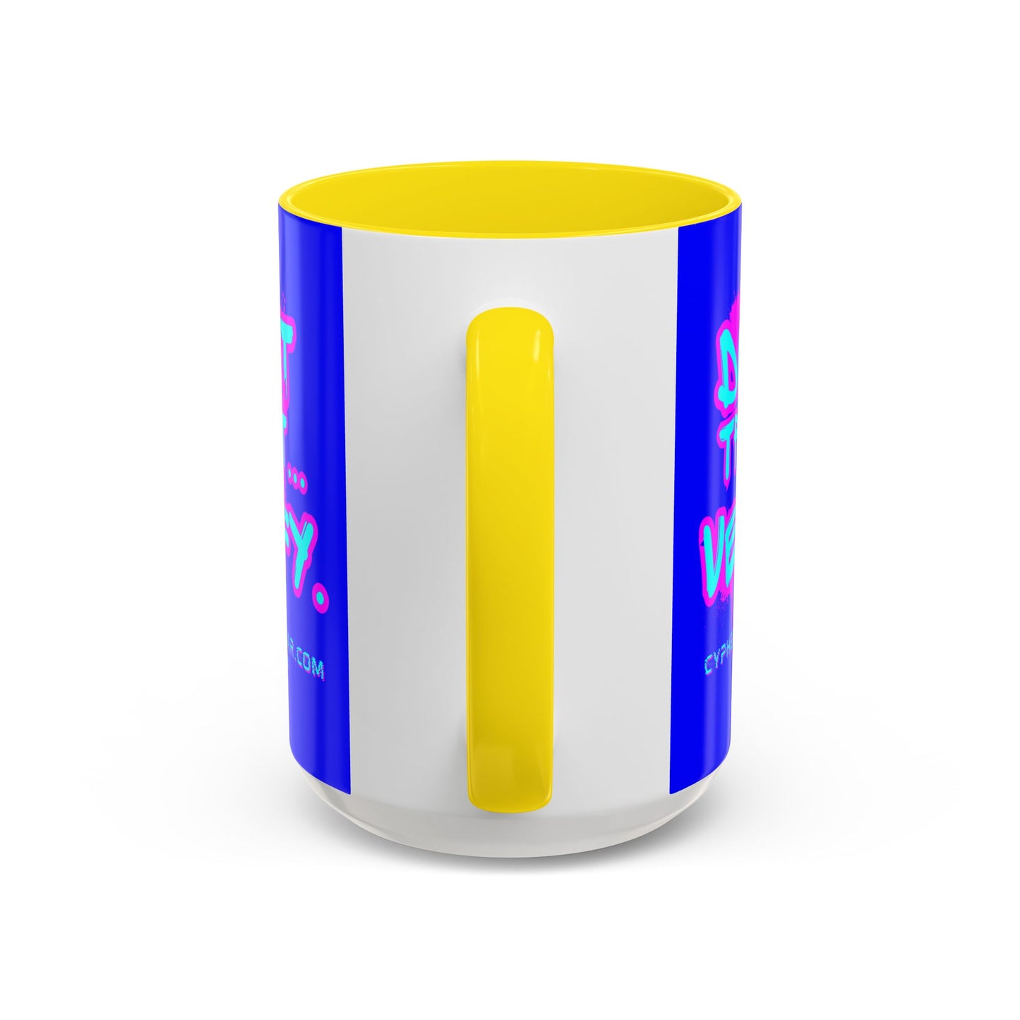 Don't Trust...Verify. Dark Blue Accent Mug by cypherpunkgear.com