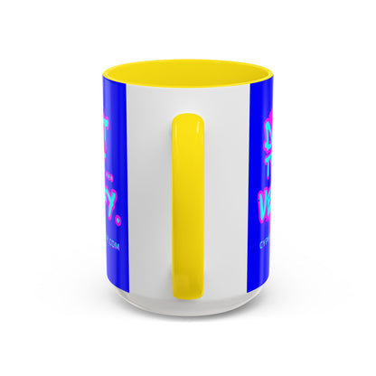 Don't Trust...Verify. Dark Blue Accent Mug by cypherpunkgear.com