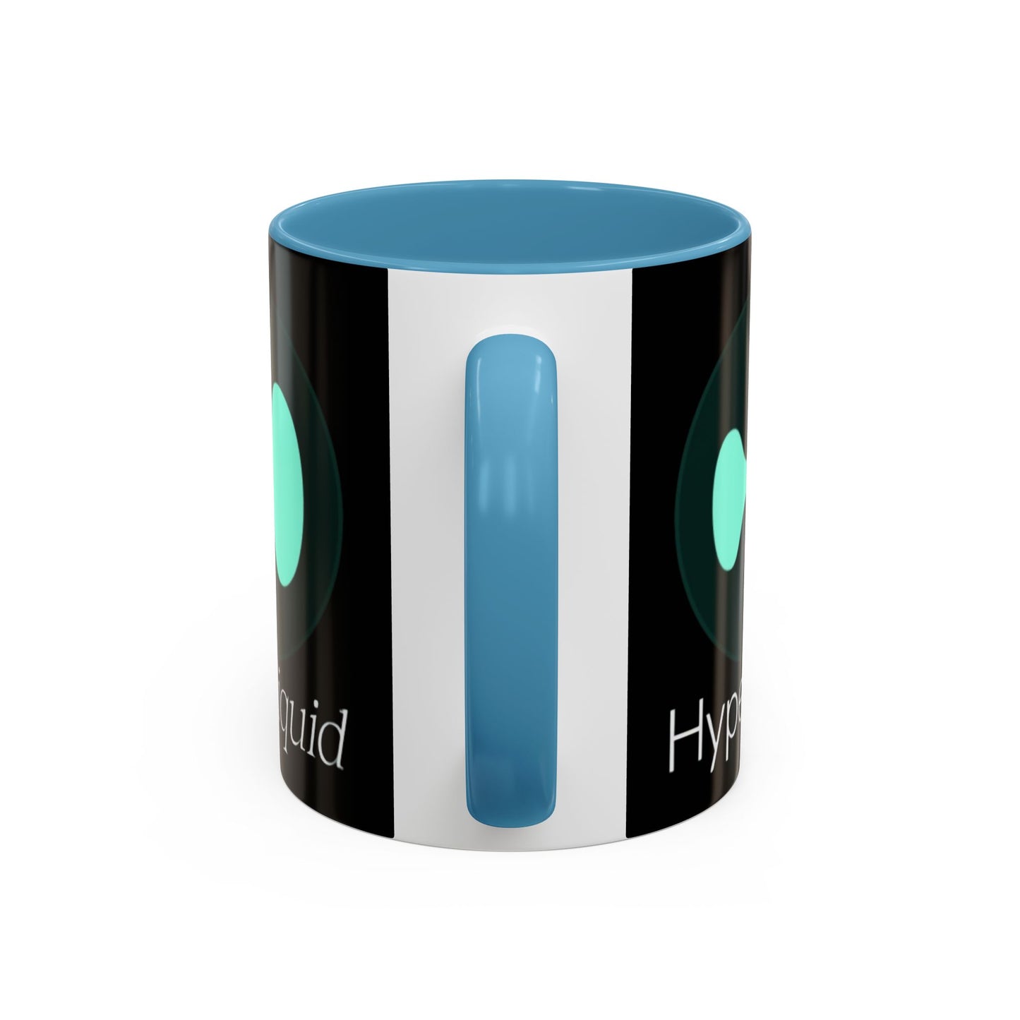 Hyperliquid White font Black Accent Mug by cypherpunkgear.com