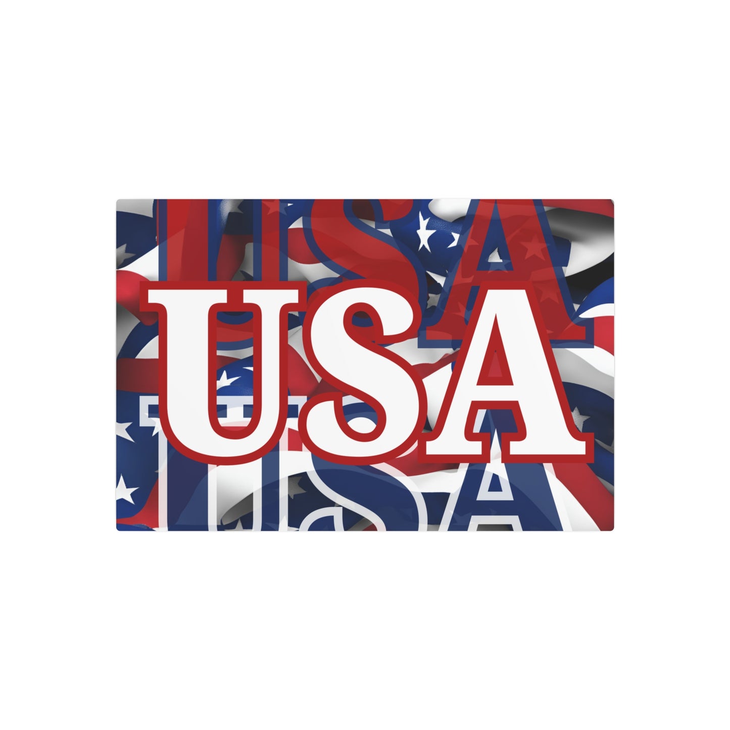 USA! USA! USA White Center Metal Art Sign by cypherpunkgear