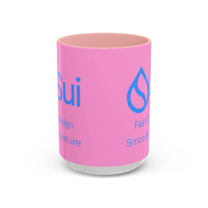 SUI Pink Accent Mug by cypherpunkgear.com