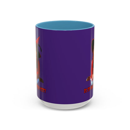 Is it Halloween yet? Purple Accent Mug by CreepyCrafts.boo