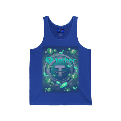 Tether Unisex Jersey Tank Top by cypherpunkgear.com