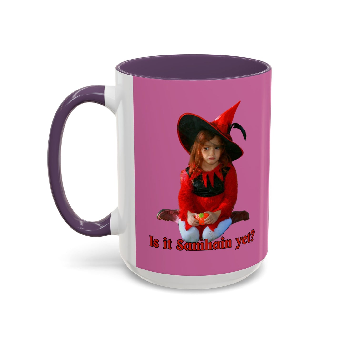 Is it Samhain yet? Pink Accent Mug by CreepyCrafts.boo