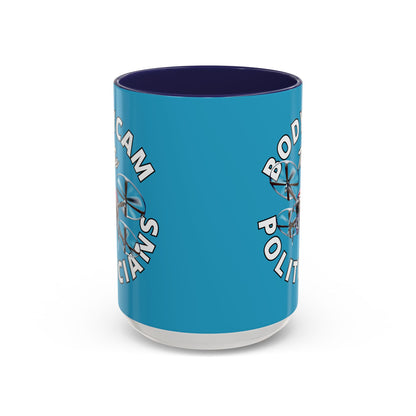 Bodycam the Politicians Drone Turquoise Accent Mug by cypherpunkgear.com