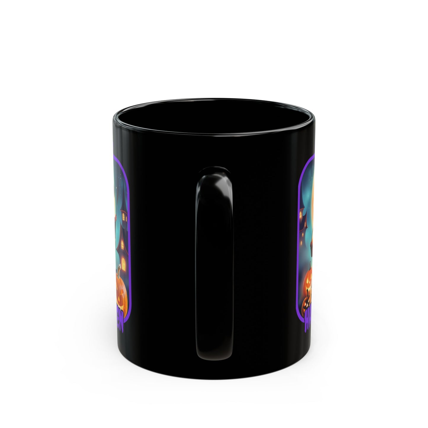 Happy Halloween Little Witch PRfont Black Mug by cypherpunkgear