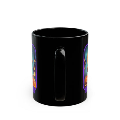 Happy Halloween Little Witch PRfont Black Mug by cypherpunkgear