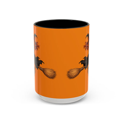 Hazel Hex Orange Accent Mug by CreepyCrafts.boo