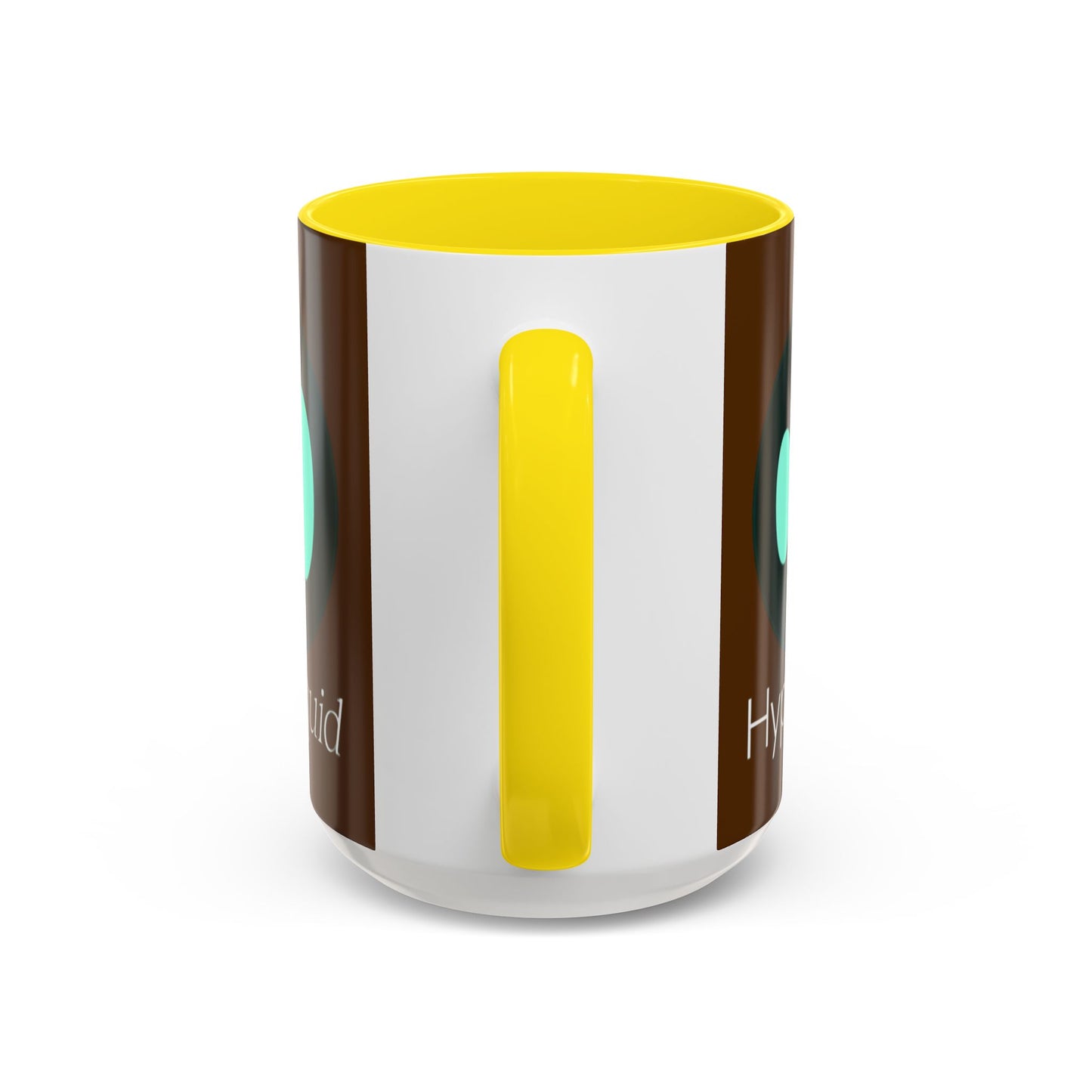 Hyperliquid White font Brown Accent Mug by cypherpunkgear.com