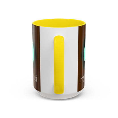 Hyperliquid White font Brown Accent Mug by cypherpunkgear.com