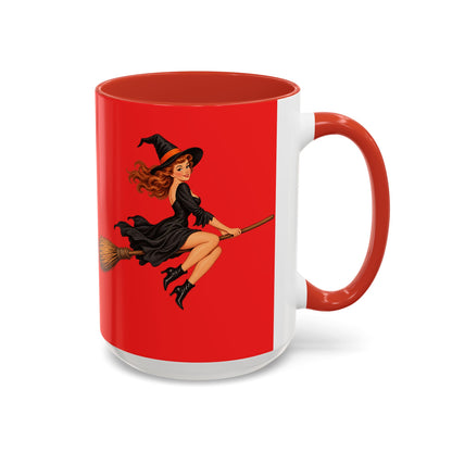 Hazel Hex Red Accent Mug by CreepyCrafts.boo