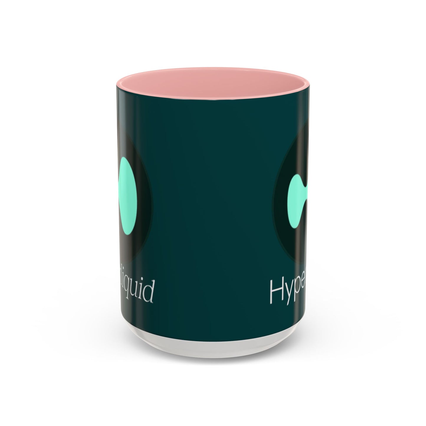 Hyperliquid White font Dark Hyperliquid Accent Mug by cypherpunkgear.com