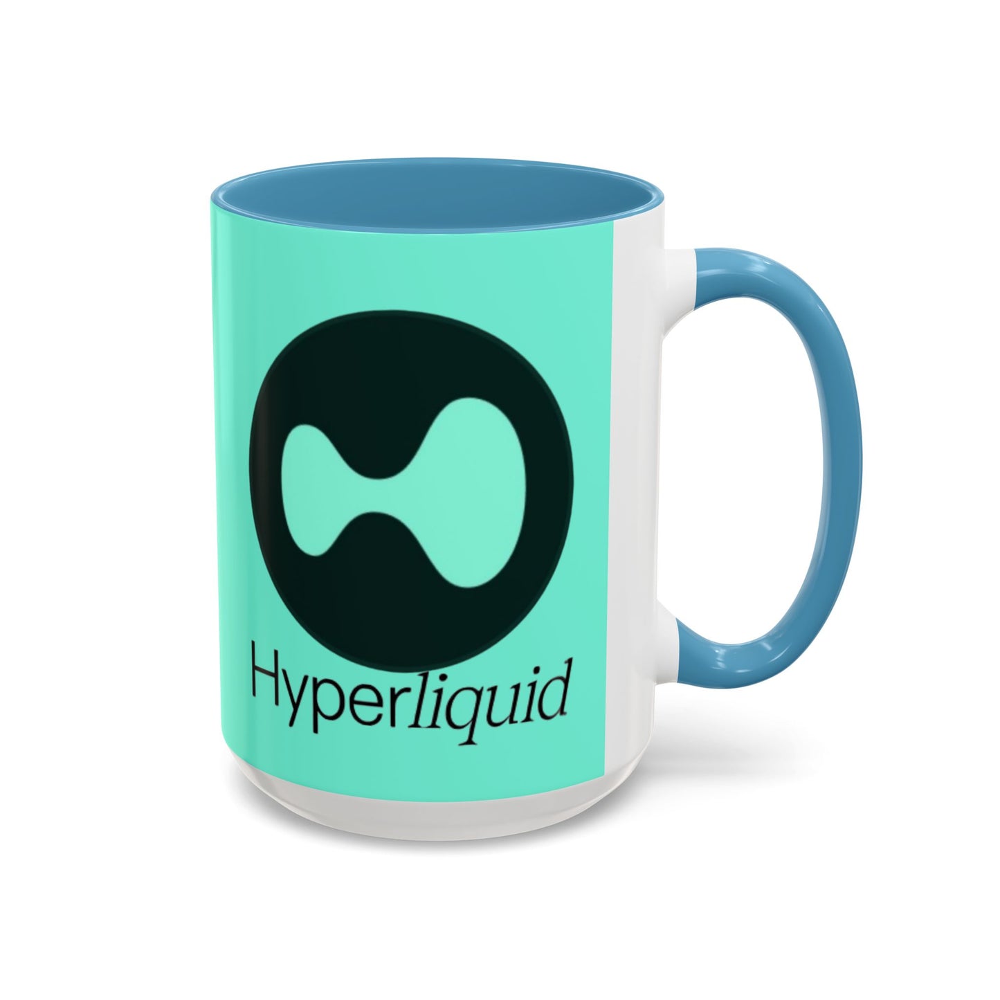 Hyperliquid Black font Light Hyperliquid Accent Mug by cypherpunkgear.com