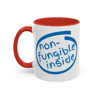 Non-Fungible Inside White Accent Mug by cypherpunkgear.com