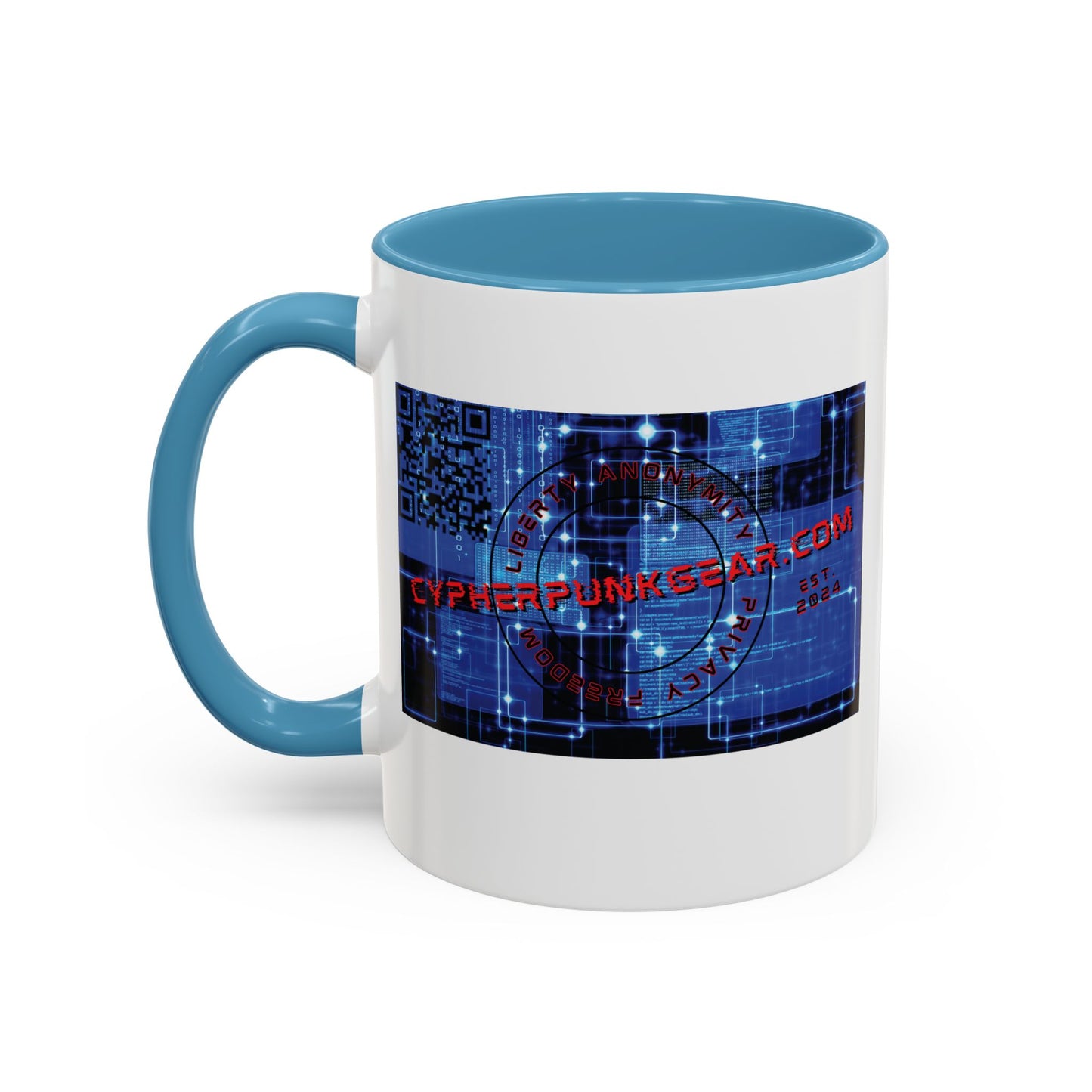 Cypherpunkgear.com logo Accent Mug by cypherpunkgear.com
