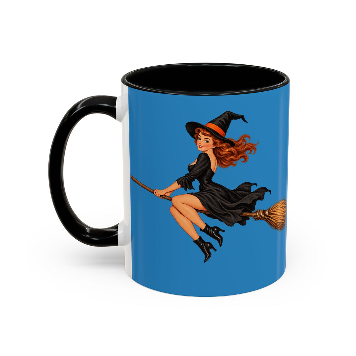Hazel Hex Blue Accent Mug by CreepyCrafts.boo