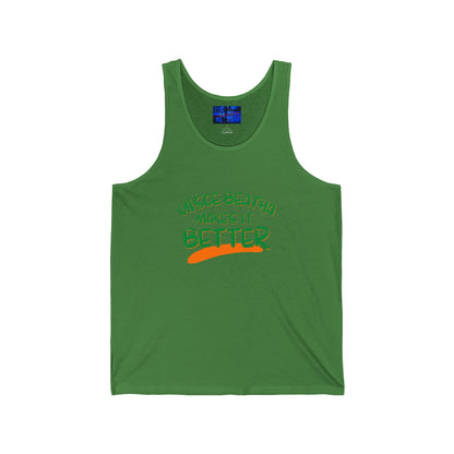 Uisce Beatha makes it better Green font Unisex Jersey Tank Top by cypherpunkgear.com