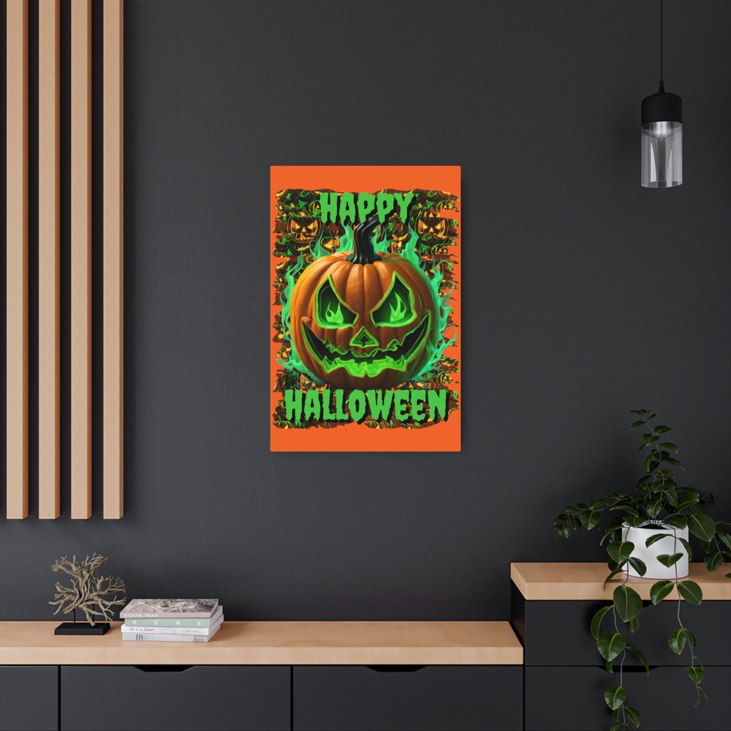 Happy Halloween Green Jack Metal Art Sign by cypherpunkgear