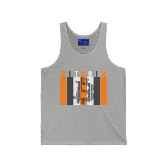 Bitcoin (BTC) Freedom Unisex Jersey Tank Top by cypherpunkgear