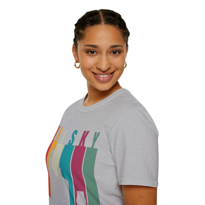 Whisky spelled without an 'e' Light colors Unisex T-Shirt by cypherpunkgear.com