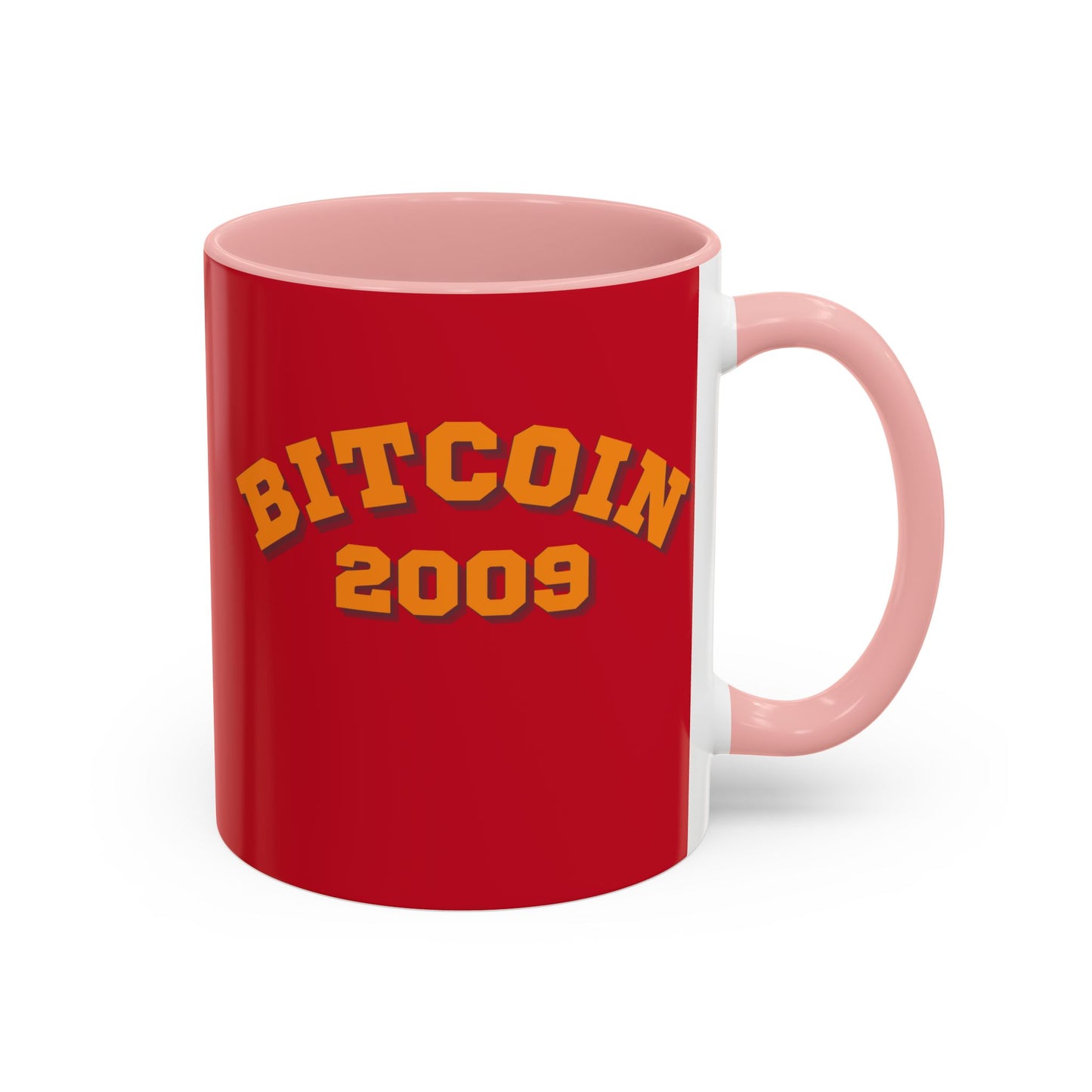 Bitcoin 2009 Red Accent Mug by cypherpunkgear.com