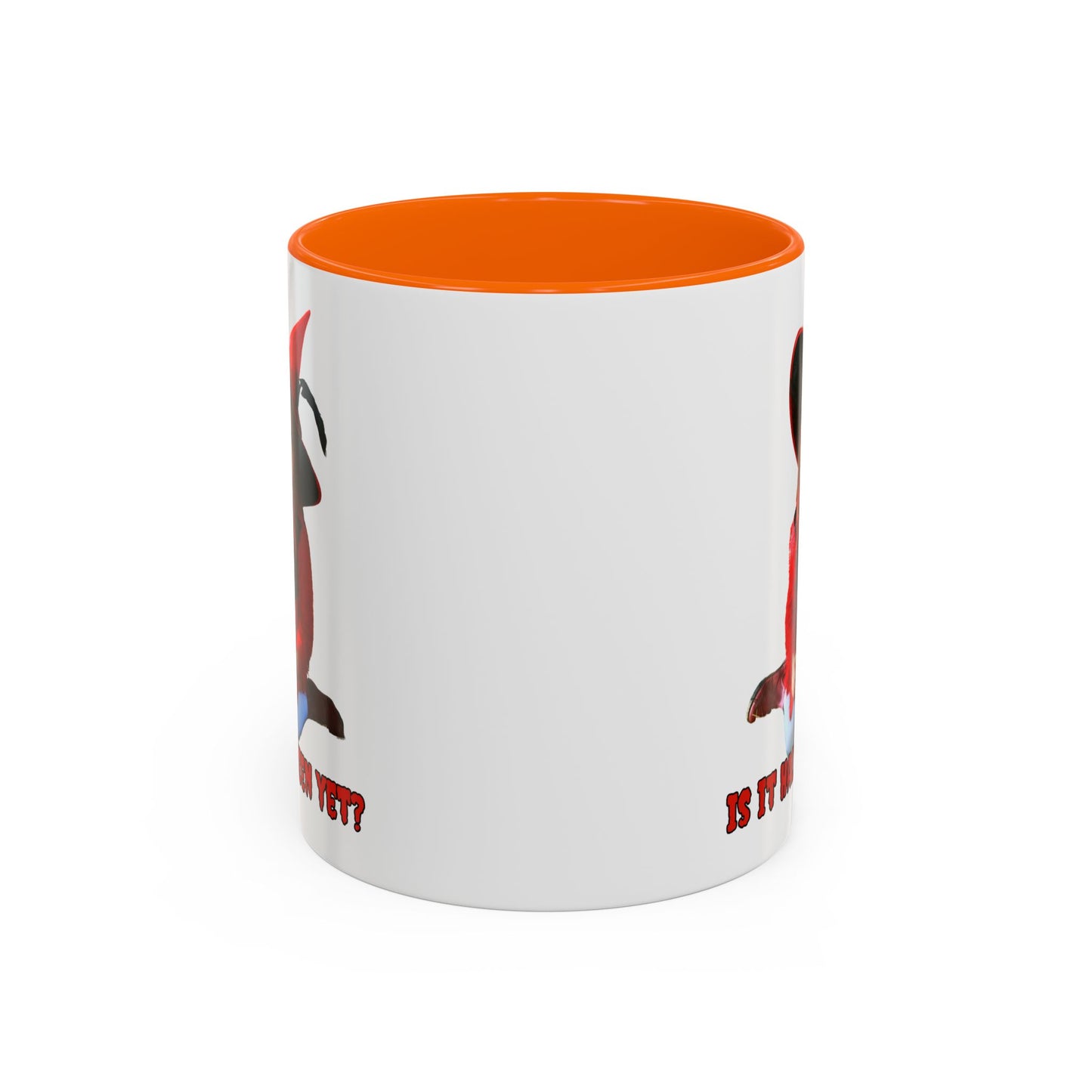 Is it Halloween yet? White Accent Mug by CreepyCrafts.boo