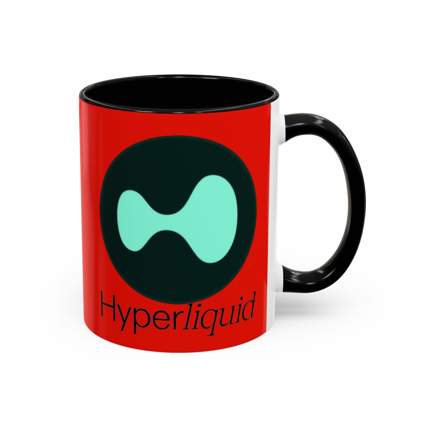 Hyperliquid Black font Red Accent Mug by cypherpunkgear.com