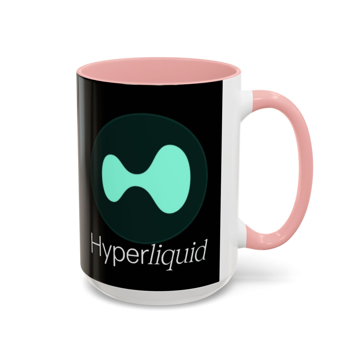 Hyperliquid White font Black Accent Mug by cypherpunkgear.com