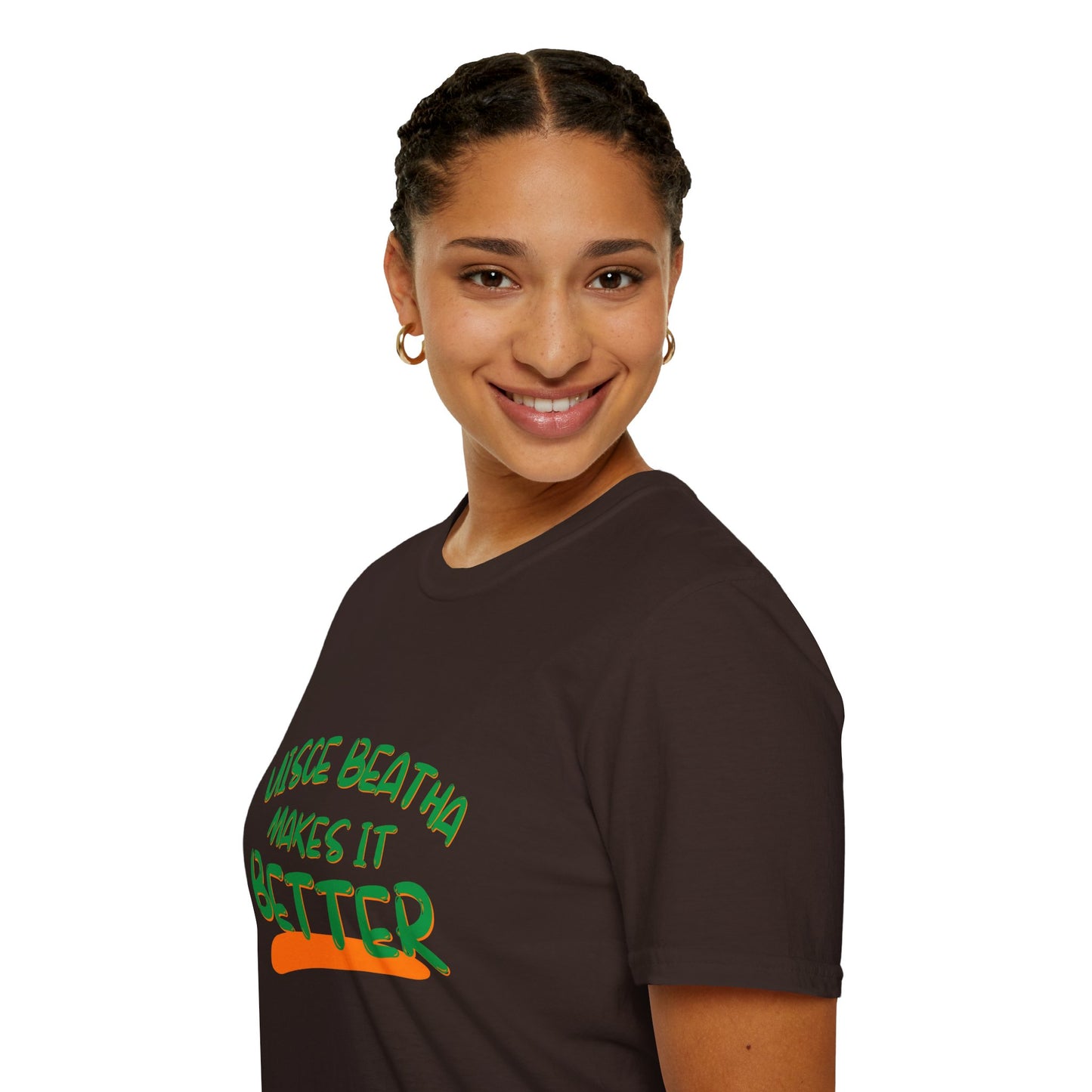 Uisce Beatha makes it better Green font Dark colors Unisex T-Shirt by cypherpunkgear.com