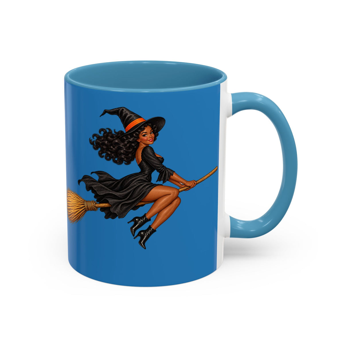 Velvet Vex Blue Accent Mug by CreepyCrafts.boo
