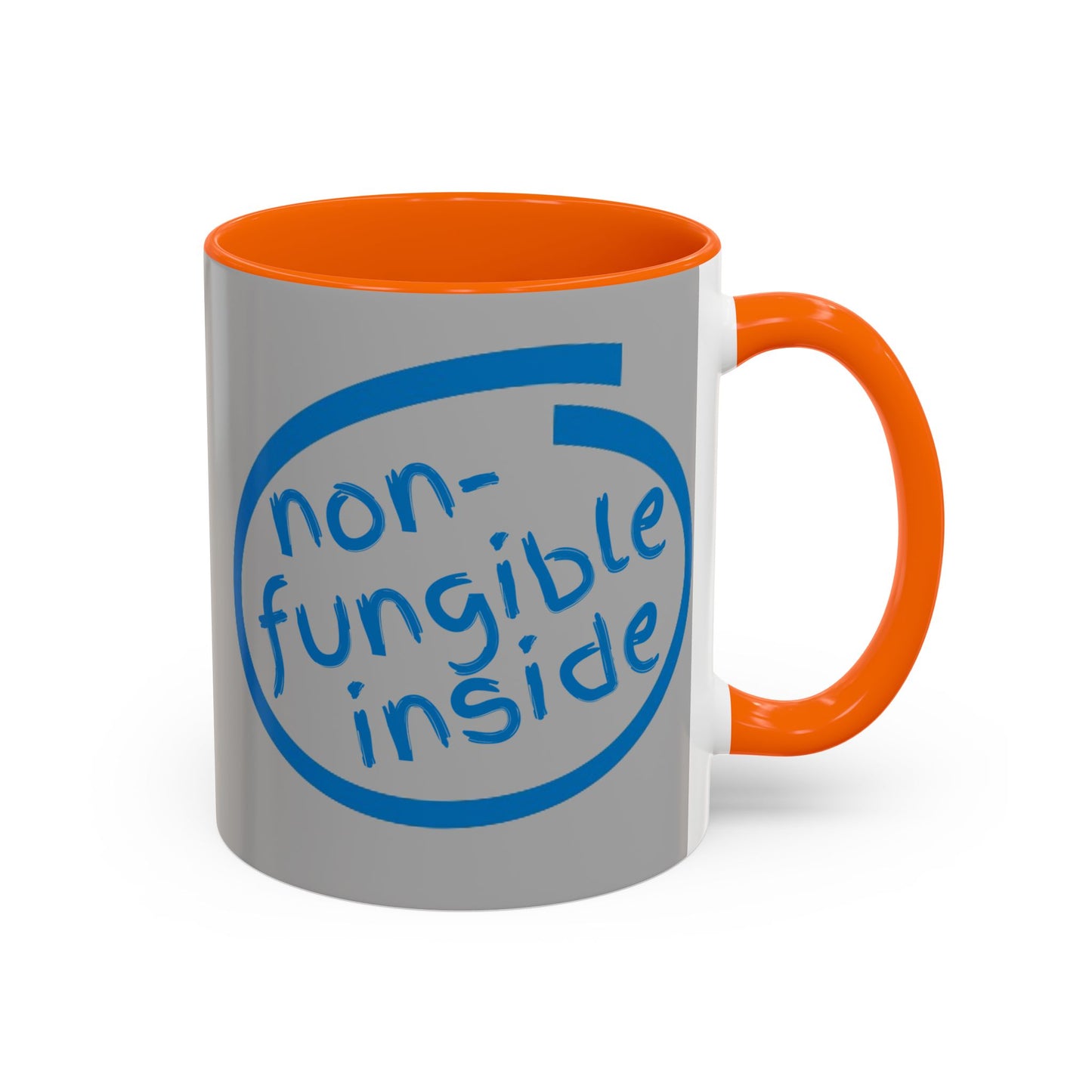 Non-Fungible Inside Grey Accent Mug by cypherpunkgear.com