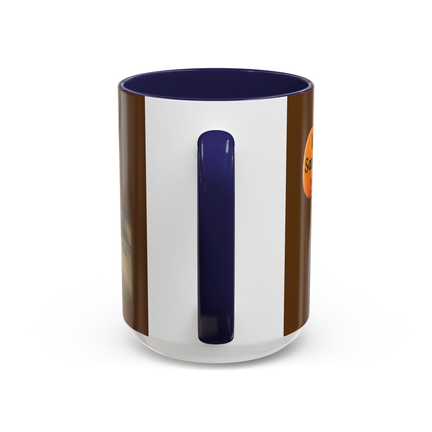 Is it Samhain yet? Skeleton's Pumpkin Brown Accent Mug by CreepyCrafts.boo