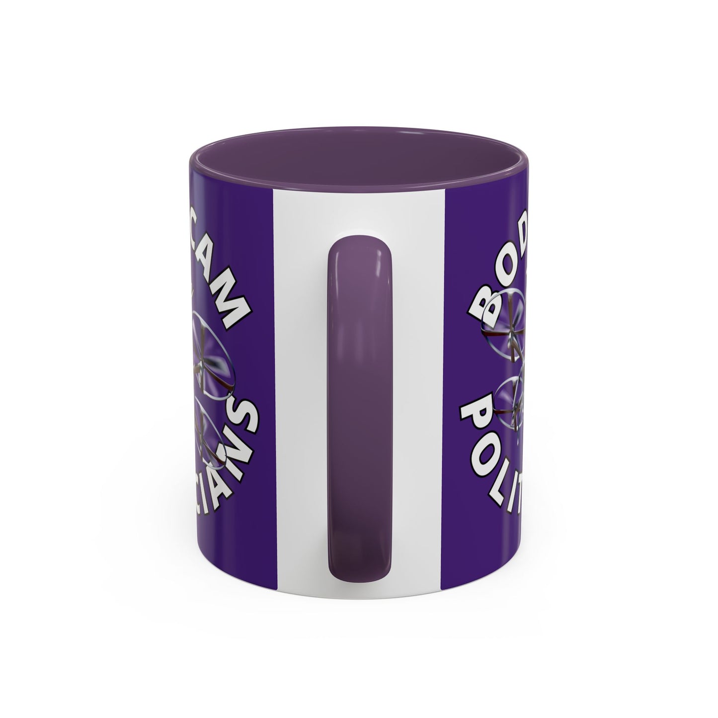 Bodycam the Politicians Drone Purple Accent Mug by cypherpunkgear.com