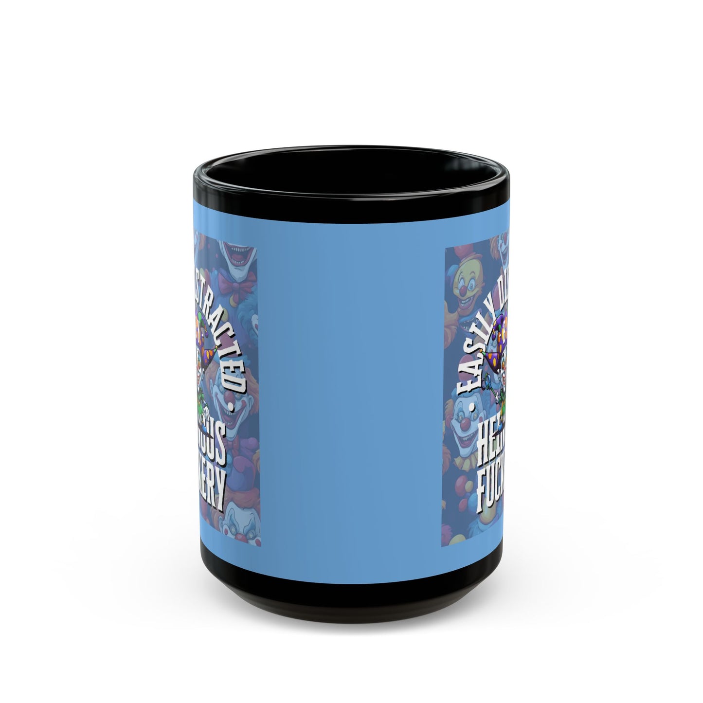 Easily Distracted by Heinous Fuckery Little Jinx Light Blue Mug by cypherpunkgear.com