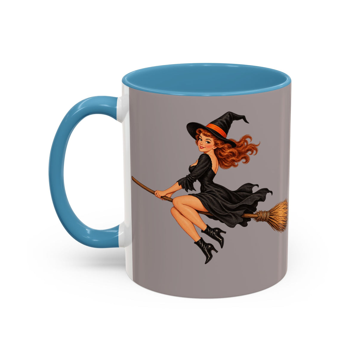 Hazel Hex Grey Accent Mug by CreepyCrafts.boo