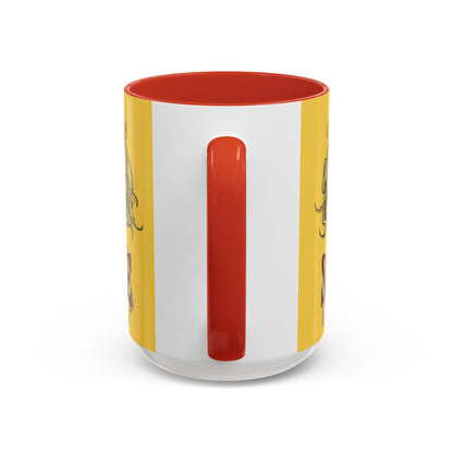 Caution, Savage Yellow Accent Mug by cypherpunkgear.com