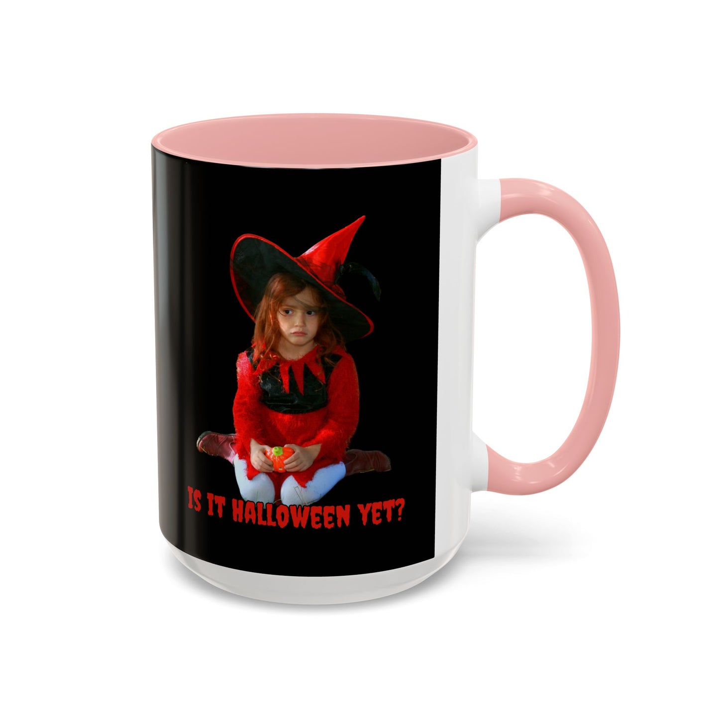 Is it Halloween yet? Black Accent Mug by CreepyCrafts.boo