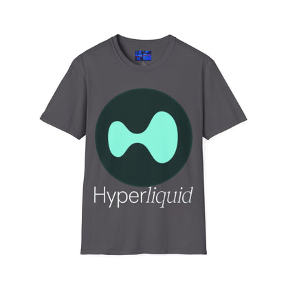 Hyperliquid White font Unisex T-Shirt by cypherpunkgear.com
