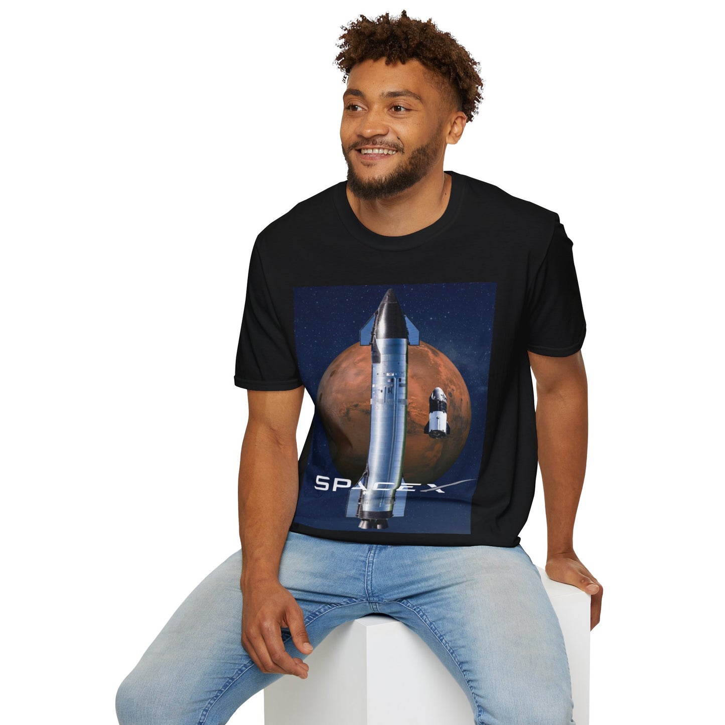 SpaceX Mars Unisex T-Shirt by cypherpunkgear.com