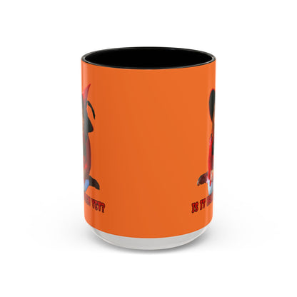 Is it Halloween yet? Orange Accent Mug by CreepyCrafts.boo