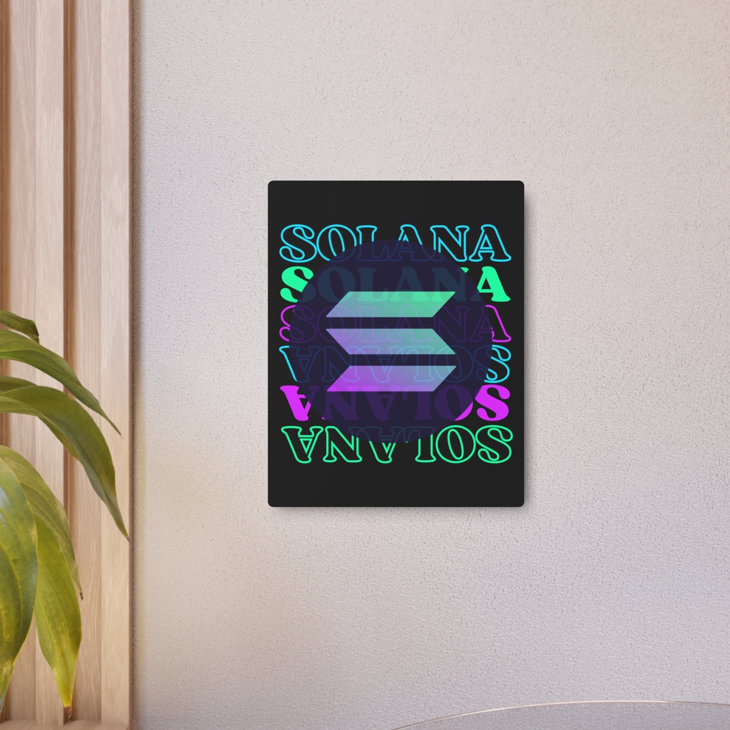 Solana Solana Solana (SOL) Metal Art Sign by cypherpunkgear