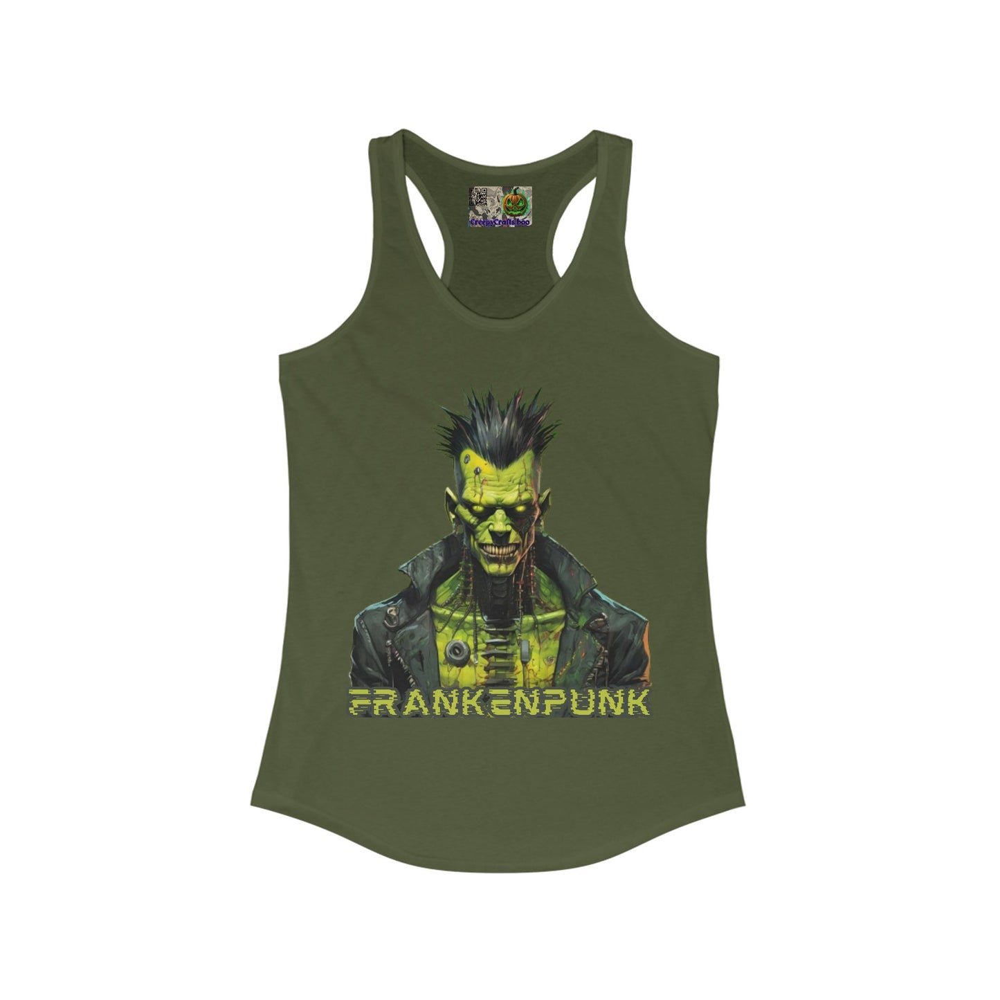 Frankenpunk Women's Racerback Tank Top by CreepyCrafts.boo