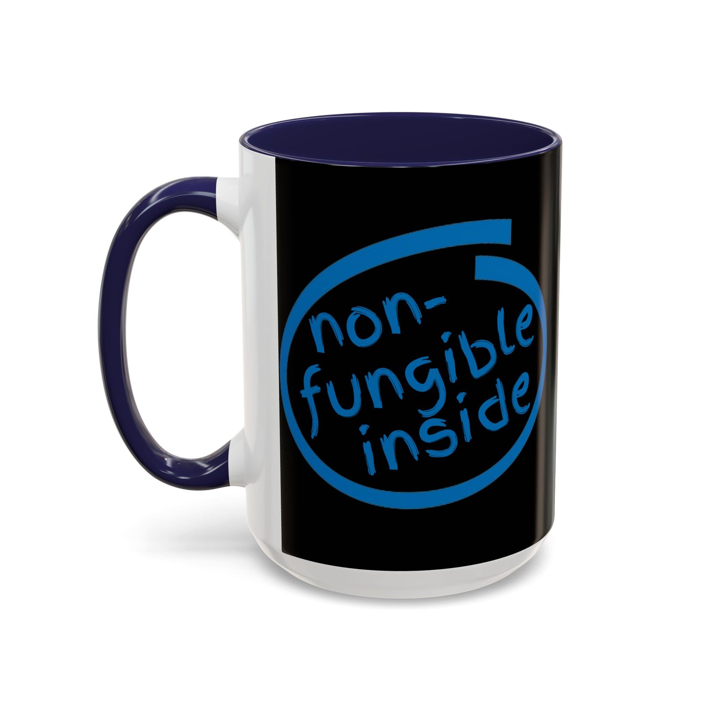 Non-Fungible Inside Black Accent Mug by cypherpunkgear.com