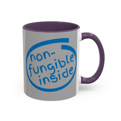 Non-Fungible Inside Grey Accent Mug by cypherpunkgear.com