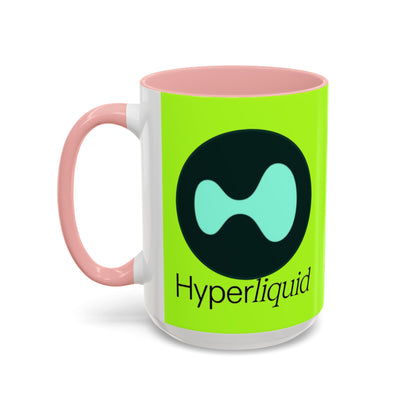 Hyperliquid Black font Green Accent Mug by cypherpunkgear.com