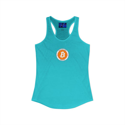 2-sided, Bitcoin (BTC) Decentralized Freedom Women's Racerback Tank Top by cypherpunkgear.com