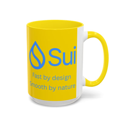 SUI Yellow Accent Mug by cypherpunkgear.com